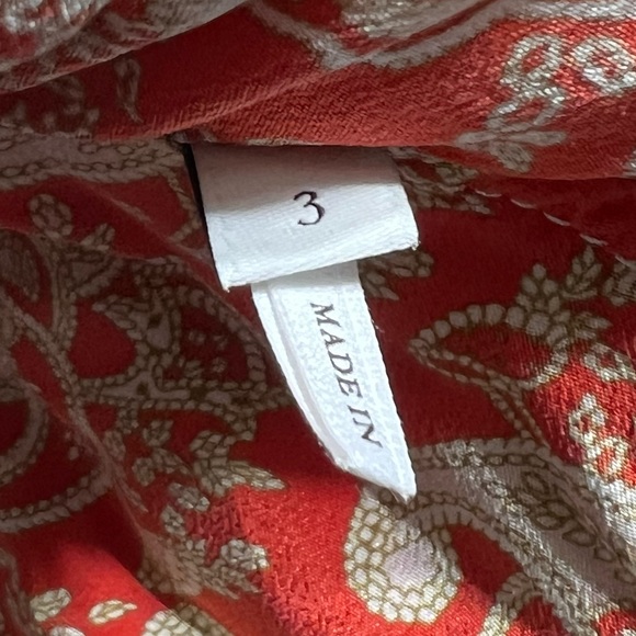 SANDRO Lanni Silk Paisley Patterned Long Sleeve Button-Down Blouse,Size 3FR/ 8US - Picture 13 of 17